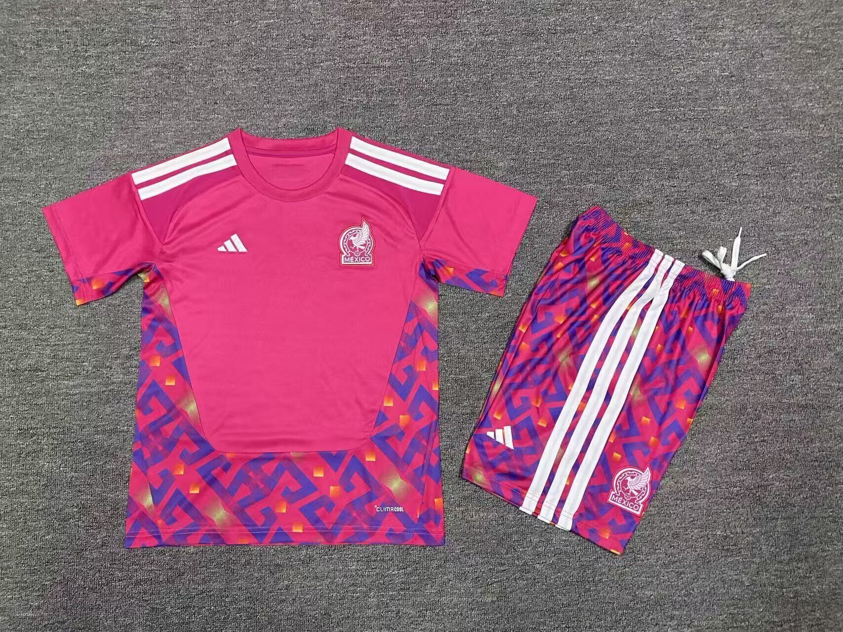 Kids-Mexico 2026 World Cup GK Pink Soccer Jersey